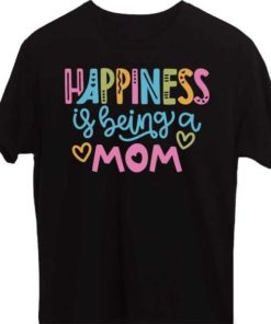 Black-Family-T-Shirt-Happiness-is-being-Mom
