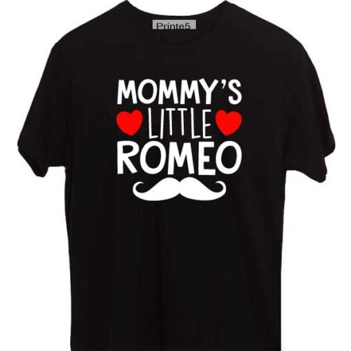 Black-Family-T-Shirt-Mommy's-Little-Romeo