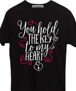 Black-Valentine-Day-Couple-T-Shirt-You-hold-the-key-of-my-heart