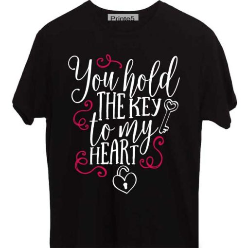 Black-Valentine-Day-Couple-T-Shirt-You-hold-the-key-of-my-heart