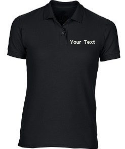 Custom Black Polo T-Shirt PI