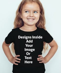 Design your girl's Black T-Shirt