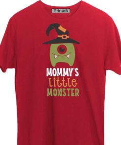 Red-Family-T-Shirt-Mommy's-little-monster