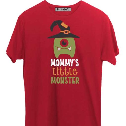 Red-Family-T-Shirt-Mommy's-little-monster