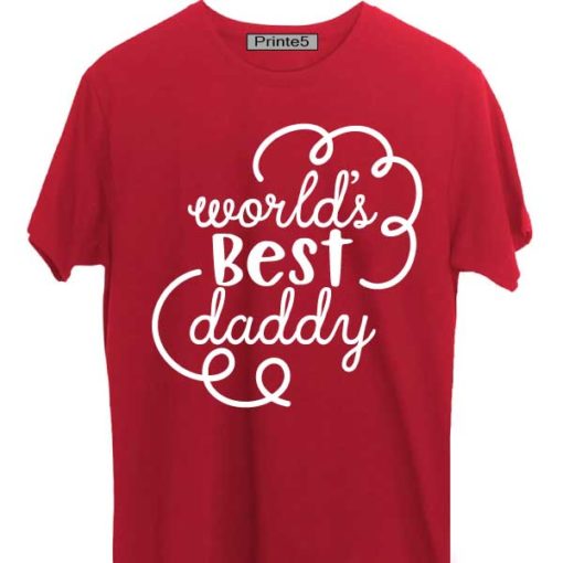 Red-Family-T-Shirt-Word's-Best-Daddy