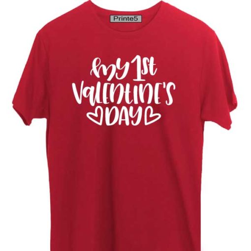 Red-Valentine-Day-Couple-T-Shirt-My-1st-Valentines-Day