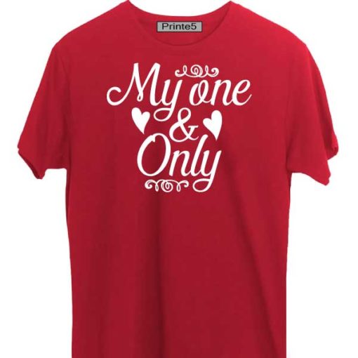 Red-Valentine-Day-Couple-T-Shirt-My-One-&-Only