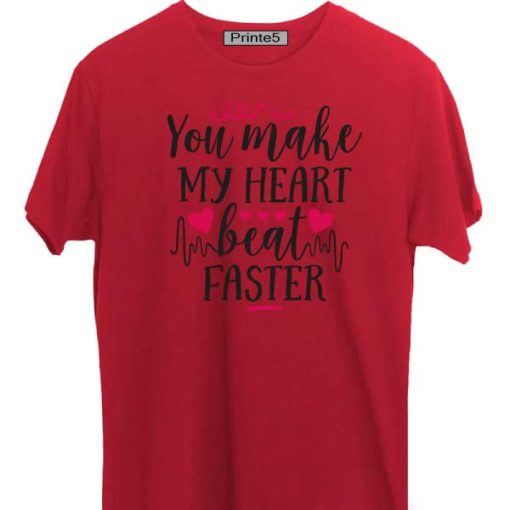 Red-Valentine-Day-Couple-T-Shirt-You-Make-my-heart-beat-faster