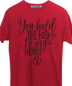 Red-Valentine-Day-Couple-T-Shirt-You-hold-the-key-of-my-heart