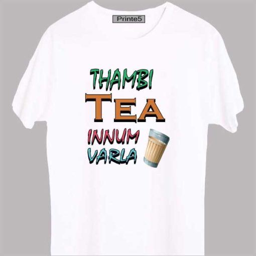 Thambi-Tea-Innum-Varla-Yellow-White-T-Shirt