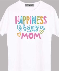 White-Family-T-Shirt-Happiness-is-being-Mom