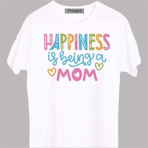 White-Family-T-Shirt-Happiness-is-being-Mom