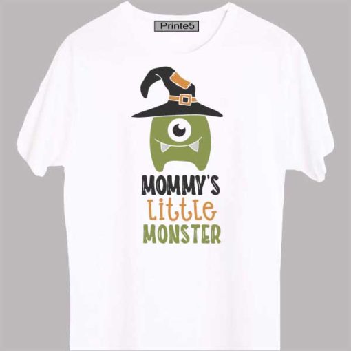 White-Family-T-Shirt-Mommy's-little-monster