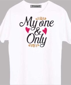 White-Valentine-Day-Couple-T-Shirt-My-One-&-Only