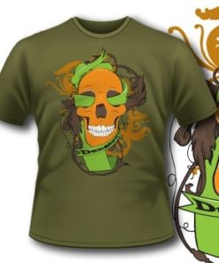 91 Floral Skull T-Shirt