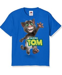 Blue Hi Talking Tom Kid's Printed T Shirt
