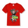 Red Hi Talking Tom Kid's Printed T Shirt