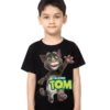 Black Boy Hi Talking Tom Kid's Printed T Shirt
