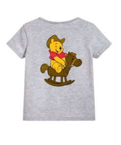 Grey Teddy on Horse Kid's Printed T Shirt