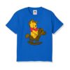 Blue Teddy on Horse Kid's Printed T Shirt