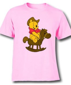 Pink Teddy on Horse Kid's Printed T Shirt