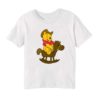 White Teddy on Horse Kid's Printed T Shirt
