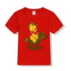 Red Teddy on Horse Kid's Printed T Shirt