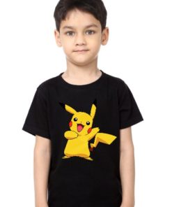 Black Boy Yellow Rabbit Kid's Printed T Shirt