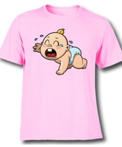 Pink Crying Baby Kid's Printed T Shirt