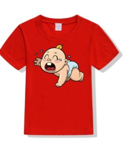Red Crying Baby Kid's Printed T Shirt