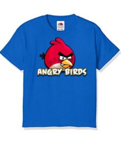 Blue Pink Angry Bird Kid's Printed T Shirt