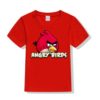 Red Pink Angry Bird Kid's Printed T Shirt