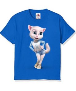 Blue Angela in Blue Kid's Printed T Shirt