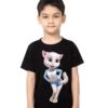 Black Boy Angela in Blue Kid's Printed T Shirt