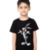 Black Boy So What Rabbit Kid's Printed T Shirt