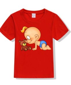 Red baby with kid Kid's Printed T Shirt