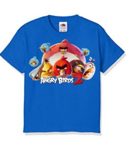 Blue angry bird version 2 Kid's Printed T Shirt