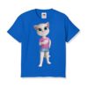 Blue talking angela in blue jean Kid's Printed T Shirt