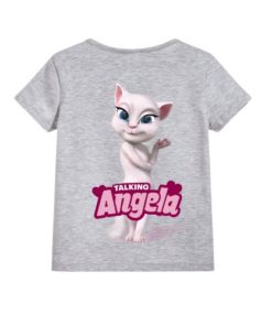Grey Fairy white talking angela Kid's Printed T Shirt