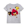 Grey Flying Angry Birds Kid's Printed T Shirt