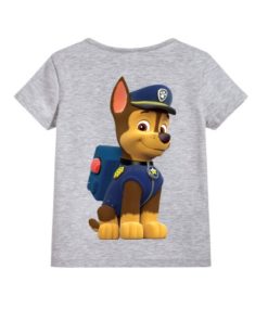 Grey Paw Patrol Dog Kid's Printed T Shirt