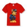 Red Paw Patrol Dog Kid's Printed T Shirt