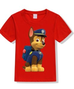 Red Paw Patrol Dog Kid's Printed T Shirt