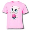 Pink baby talking angela Kid's Printed T Shirt