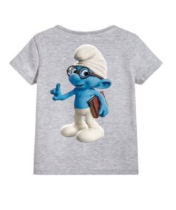 Grey Blue Gasper Kid's Printed T Shirt