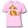 Pink Monkey Kid's Printed T Shirt