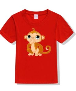 Red Monkey Kid's Printed T Shirt