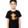 Black Boy Monkey Kid's Printed T Shirt