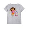 Grey Dora with monkey Kid's Printed T Shirt