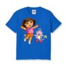 Blue Dora with monkey Kid's Printed T Shirt